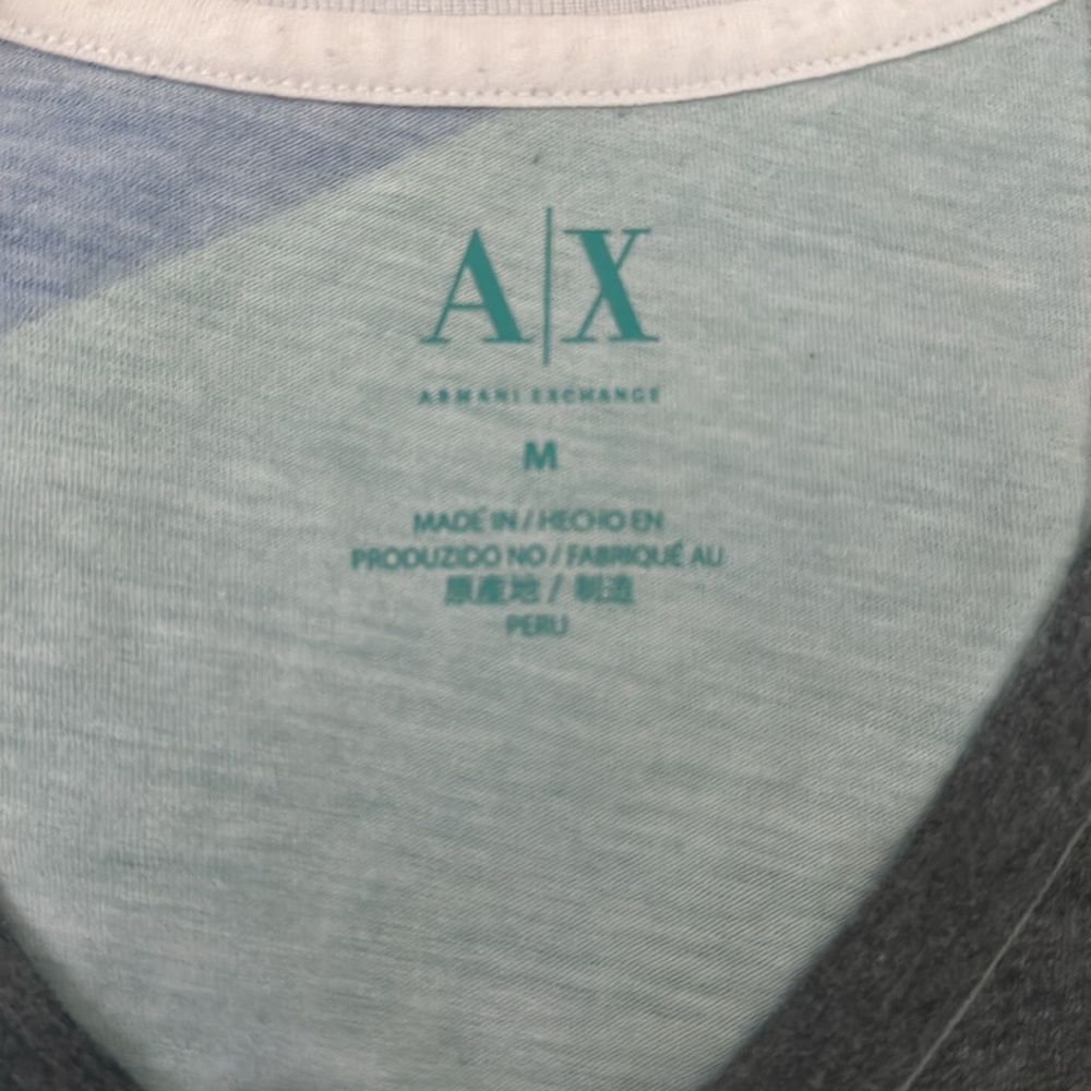 Armani Exchange Geometric V-Neck Tee - Picture 3 of 3